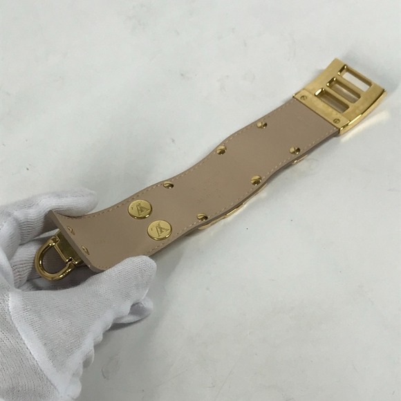 LOUIS VUITTON Cream Leather Charm Bracelet - Picture 10 of 16